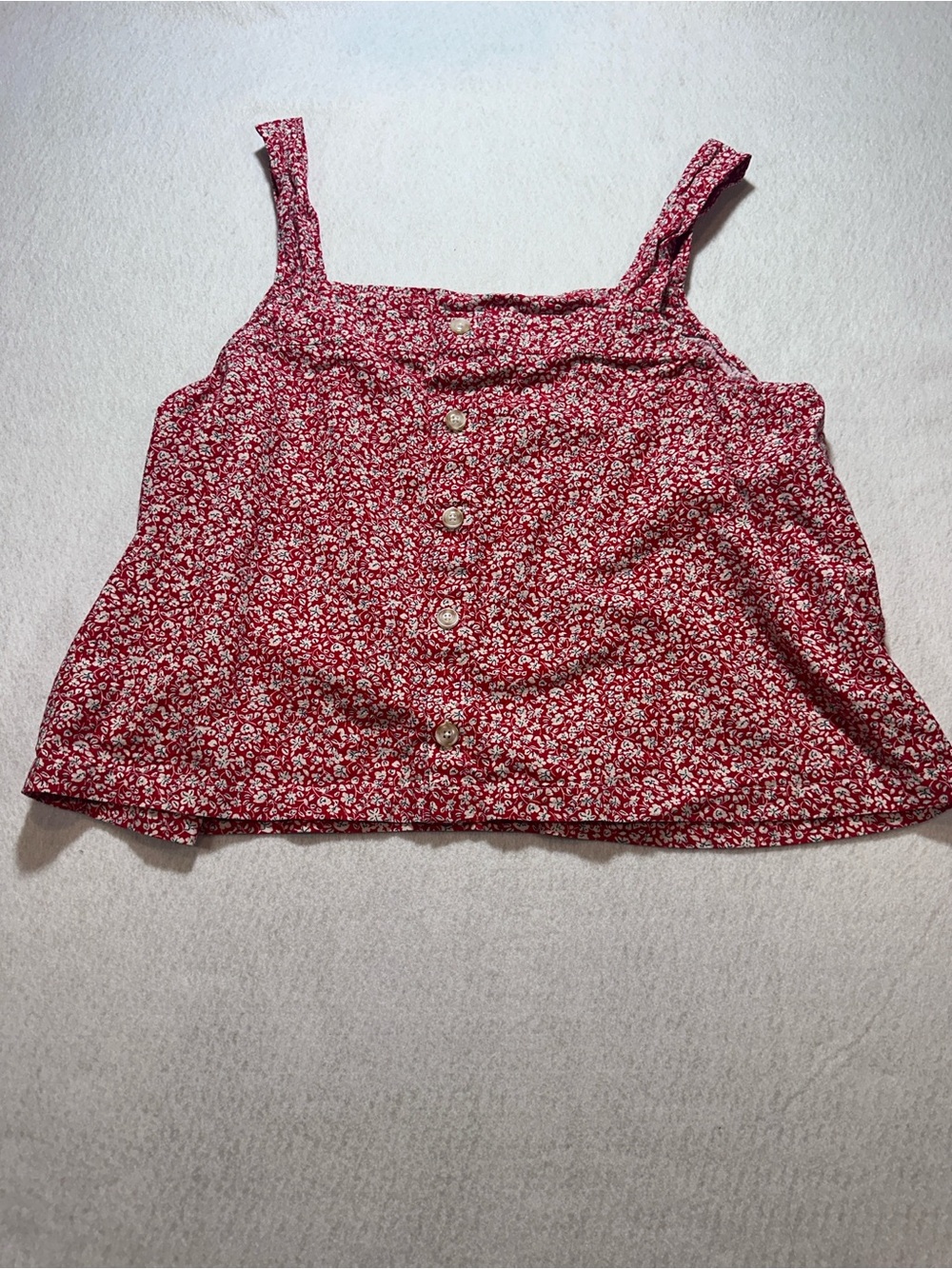 torrid Red Floral Button-Front Tank Cami size 3X
